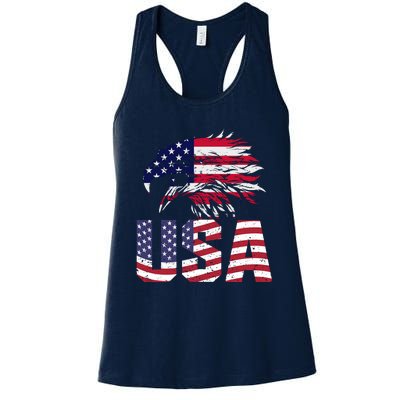 Patriotic USA Women's Racerback Tank