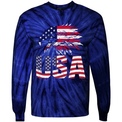 Patriotic USA Tie-Dye Long Sleeve Shirt