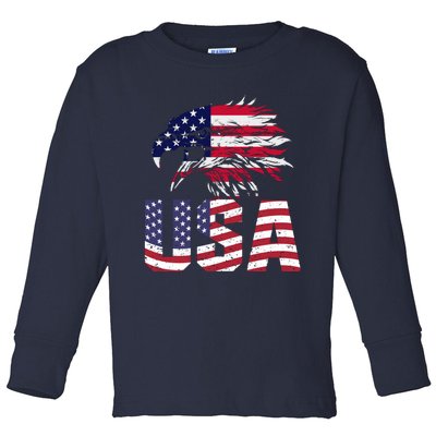 Patriotic USA Toddler Long Sleeve Shirt