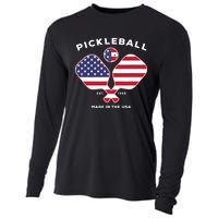 Pickleball USA Patriotic American Flag Est 1965 Gift Cooling Performance Long Sleeve Crew