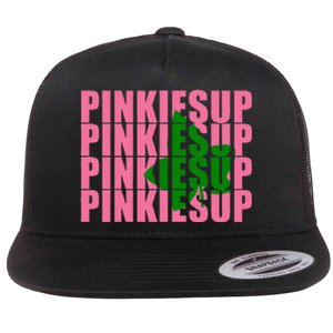 Pinkies Up Flat Bill Trucker Hat