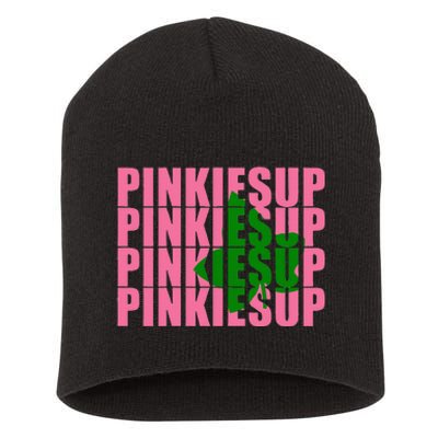 Pinkies Up Short Acrylic Beanie