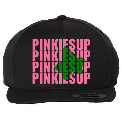 Pinkies Up Wool Snapback Cap