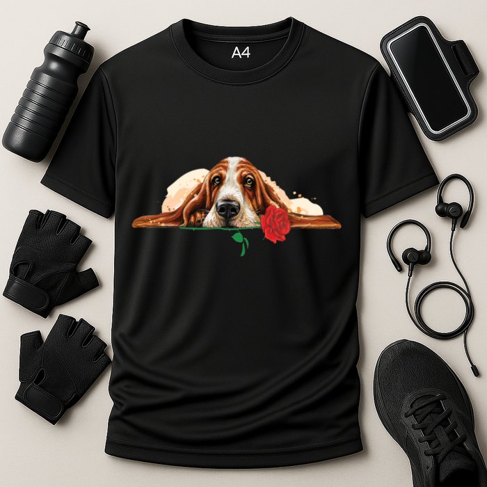 Puppy Love Red Rose Cooling Performance Crew T-Shirt