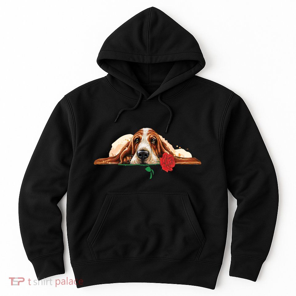 Puppy Love Red Rose Hoodie