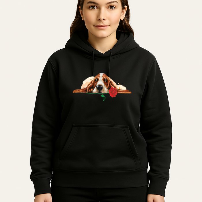 Puppy Love Red Rose Hoodie