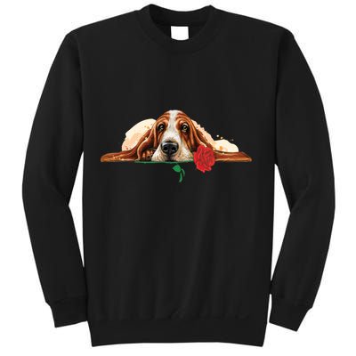 Puppy Love Red Rose Sweatshirt