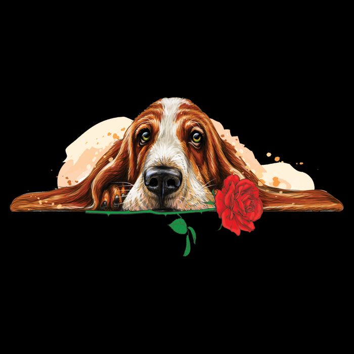Puppy Love Red Rose Flatbill Hat