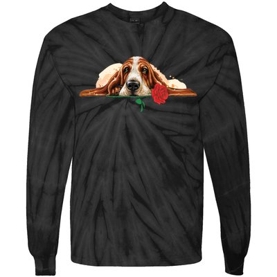 Puppy Love Red Rose Tie-Dye Long Sleeve Shirt