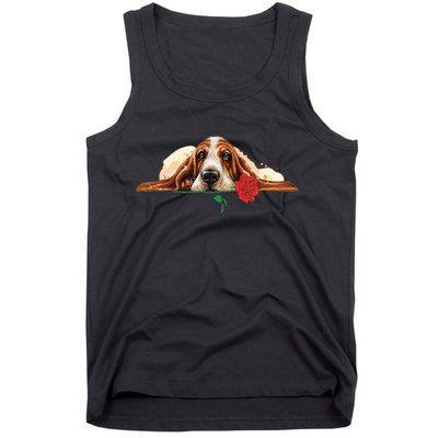 Puppy Love Red Rose Tank Top