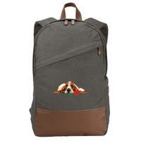 Puppy Love Red Rose Cotton Canvas Backpack