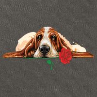 Puppy Love Red Rose Cotton Canvas Backpack