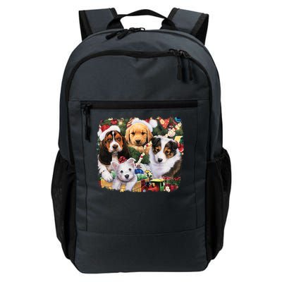 Puppy Surprise Christmas Scene Daily Commute Backpack