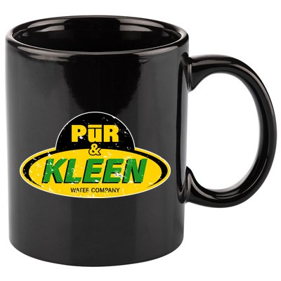 Pur & Kleen Water Company Logo 11oz C Handle Ceramic Mug