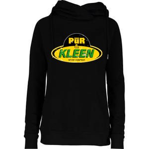 Pur & Kleen Water Company Logo Womens Funnel Neck Pullover Hood