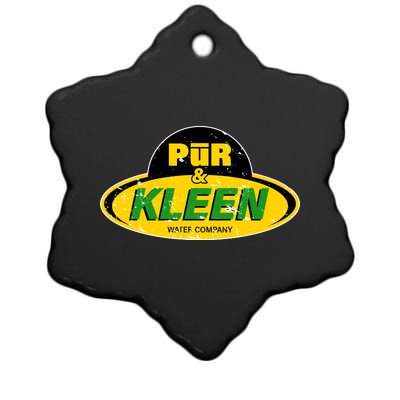 Pur & Kleen Water Company Logo Ceramic Star Ornament