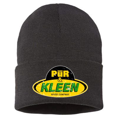 Pur & Kleen Water Company Logo Sustainable Knit Beanie