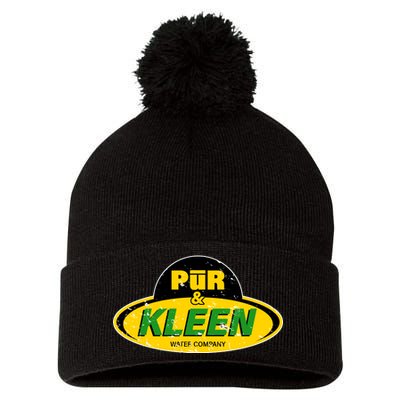 Pur & Kleen Water Company Logo Pom Pom 12in Knit Beanie