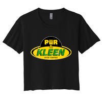 Pur & Kleen Water Company Logo Women's Crop Top Tee