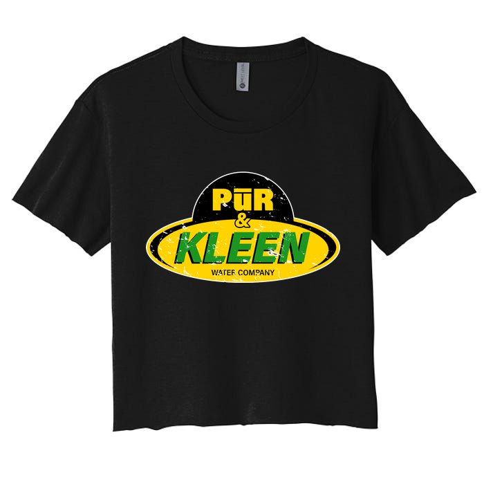 Pur & Kleen Water Company Logo Women's Crop Top Tee