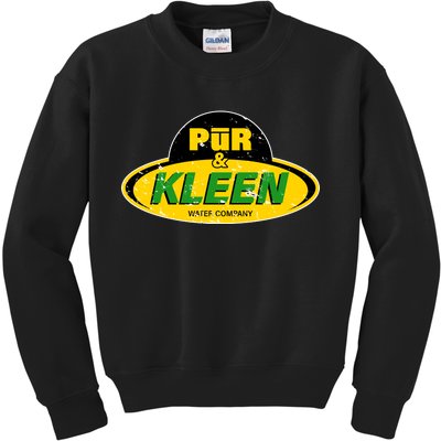 Pur & Kleen Water Company Logo Kids Sweatshirt