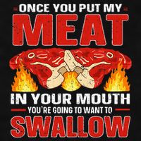 Once You Put Meat In Your Mouth You're Going Want To Swallow Ladies PosiCharge Tri-Blend Wicking Tank