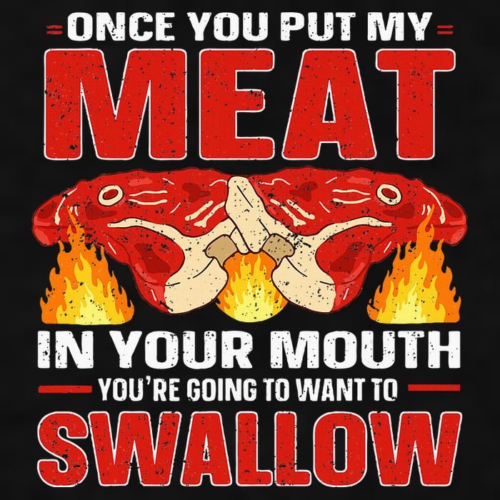 Once You Put Meat In Your Mouth You're Going Want To Swallow Ladies PosiCharge Tri-Blend Wicking Tank