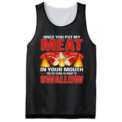 Once You Put Meat In Your Mouth You're Going Want To Swallow Mesh Reversible Basketball Jersey Tank