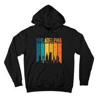 Philadelphia USA Retro Vintage Sunset Skyline Philadelphia Hoodie