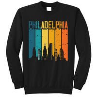 Philadelphia USA Retro Vintage Sunset Skyline Philadelphia Sweatshirt