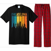 Philadelphia USA Retro Vintage Sunset Skyline Philadelphia Pajama Set