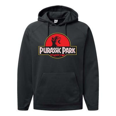 Purassic Park Cat Performance Fleece Hoodie