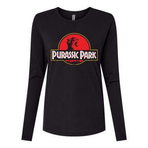 Purassic Park Cat Womens Cotton Relaxed Long Sleeve T-Shirt