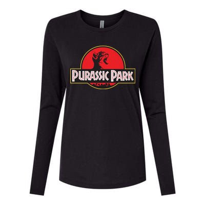 Purassic Park Cat Womens Cotton Relaxed Long Sleeve T-Shirt