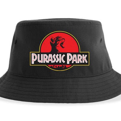 Purassic Park Cat Sustainable Bucket Hat