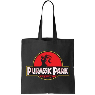 Purassic Park Cat Tote Bag