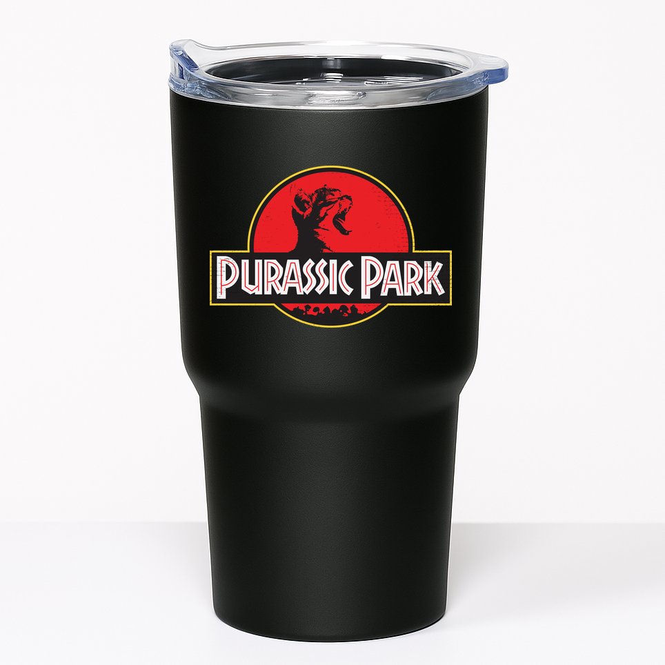 Purassic Park Cat Tumbler