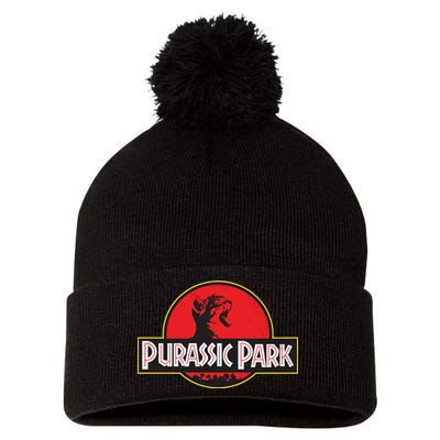 Purassic Park Cat Pom Pom 12in Knit Beanie