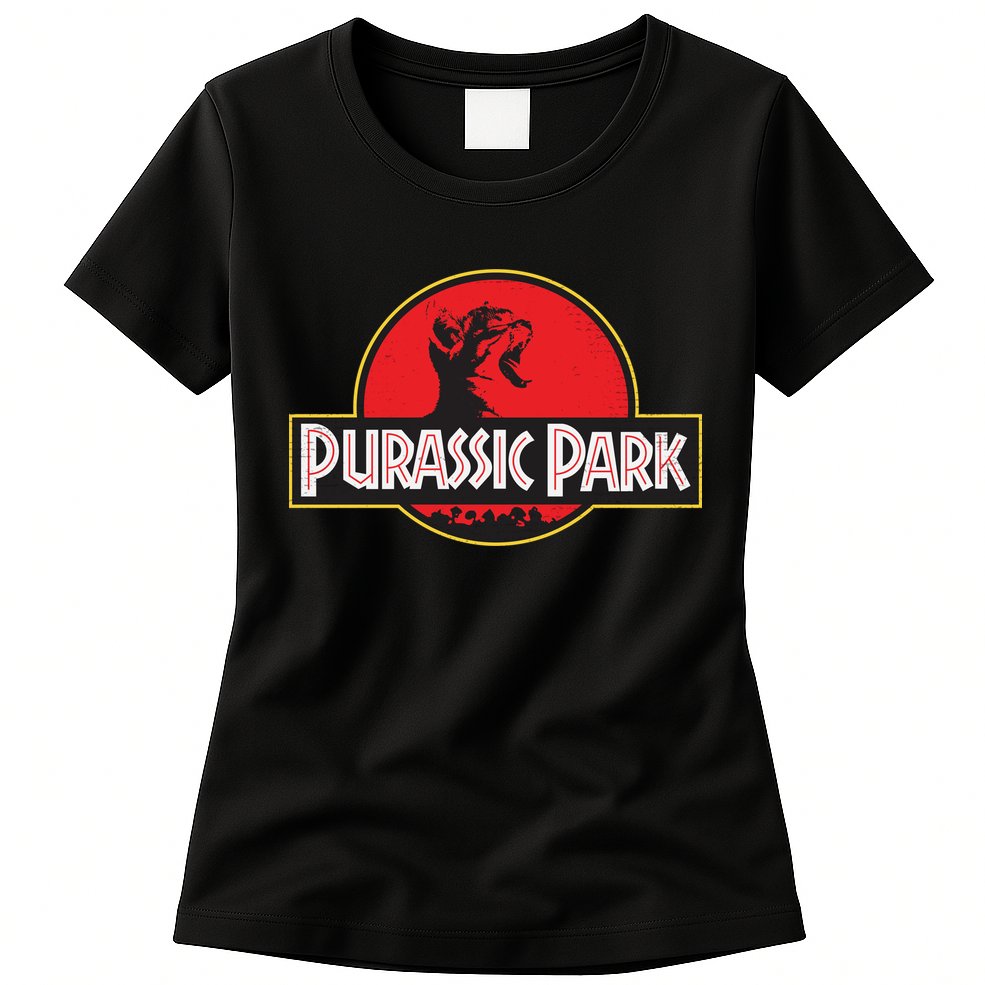 Purassic Park Cat Womens T-Shirt