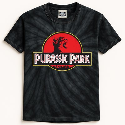 Purassic Park Cat Kids Tie-Dye T-Shirt