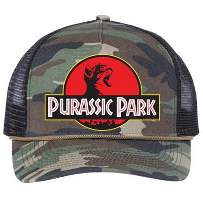 Purassic Park Cat Retro Rope Trucker Hat Cap