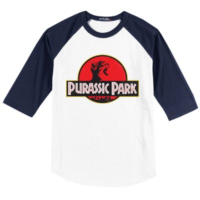 Purassic Park Cat Baseball Sleeve Shirt