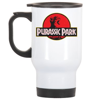 Purassic Park Cat Stainless Steel Travel Mug