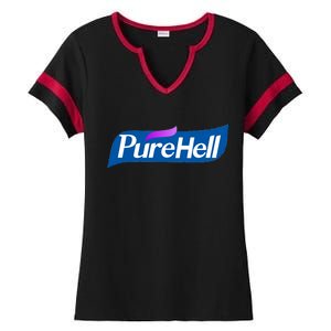 Pure Hell Purehell Social Distancing Hand Sanitizer Parody Ladies Halftime Notch Neck Tee