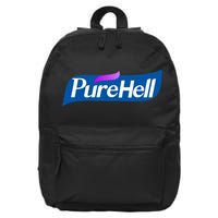 Pure Hell Purehell Social Distancing Hand Sanitizer Parody 16 in Basic Backpack