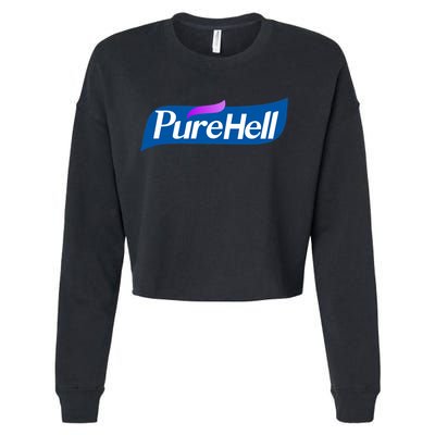 Pure Hell Purehell Social Distancing Hand Sanitizer Parody Cropped Pullover Crew