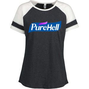 Pure Hell Purehell Social Distancing Hand Sanitizer Parody Enza Ladies Jersey Colorblock Tee