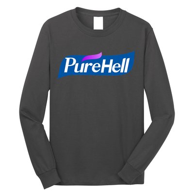 Pure Hell Purehell Social Distancing Hand Sanitizer Parody Long Sleeve Shirt