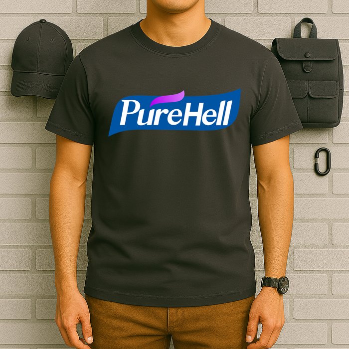 Pure Hell Purehell Social Distancing Hand Sanitizer Parody T-Shirt