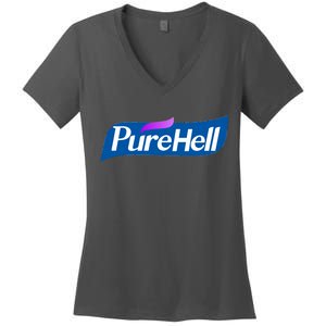 Pure Hell Purehell Social Distancing Hand Sanitizer Parody Women's V-Neck T-Shirt